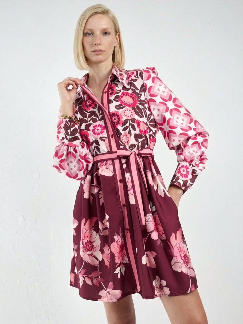 Jennyfer Patterned A-Line Mini Dress - Image 1