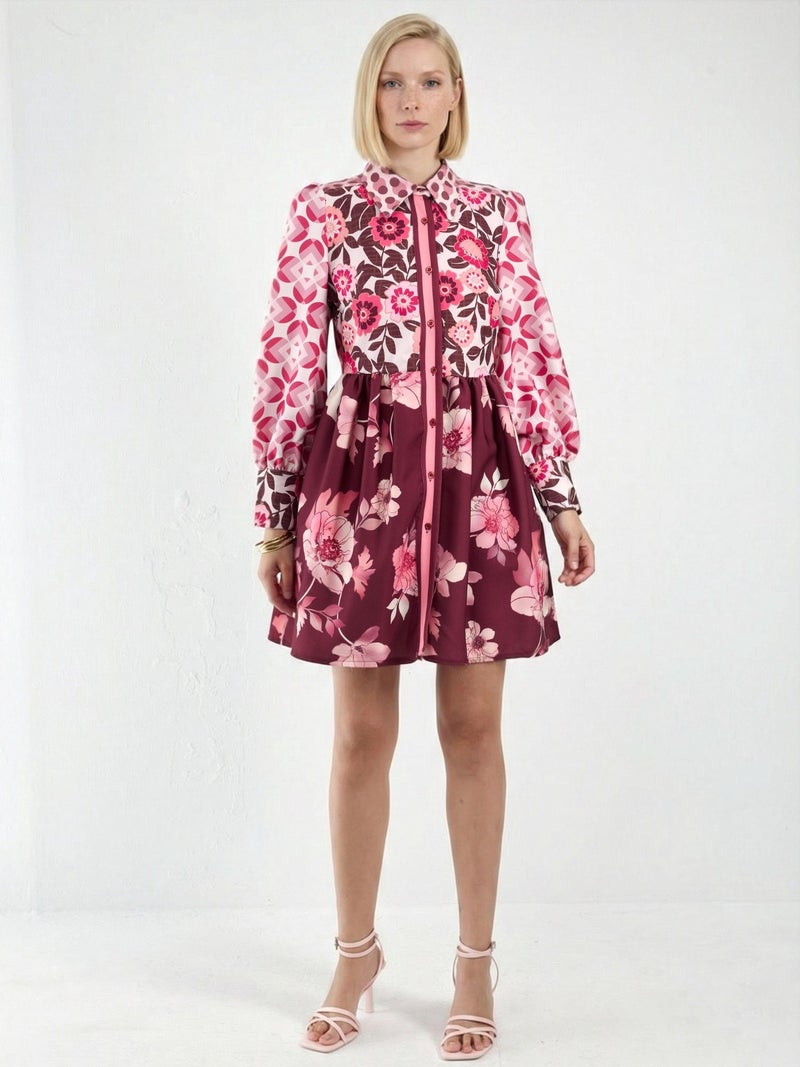 Jennyfer Patterned A-Line Mini Dress - Image 5