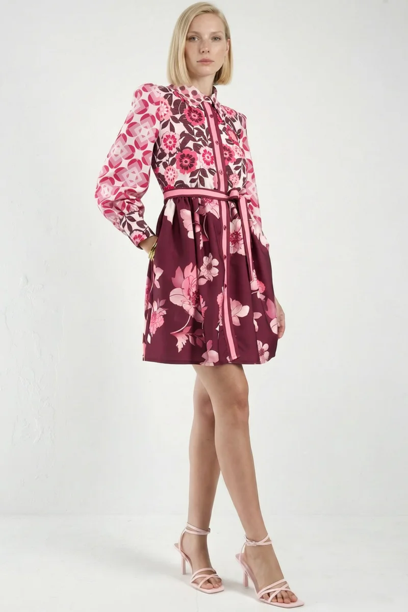 جينيفر Patterned A-Line Mini Dress