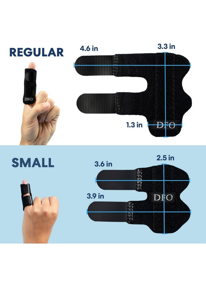 Dr. Frederick's Original Trigger Finger Splint - 2 ct - Mallet Splint & Braces for Arthritis, Injury, & Sprain - Fits Index, Middle, & Ring Fingers - Adjustable for All-Day Comfort - Doctor-Developed - Image 1