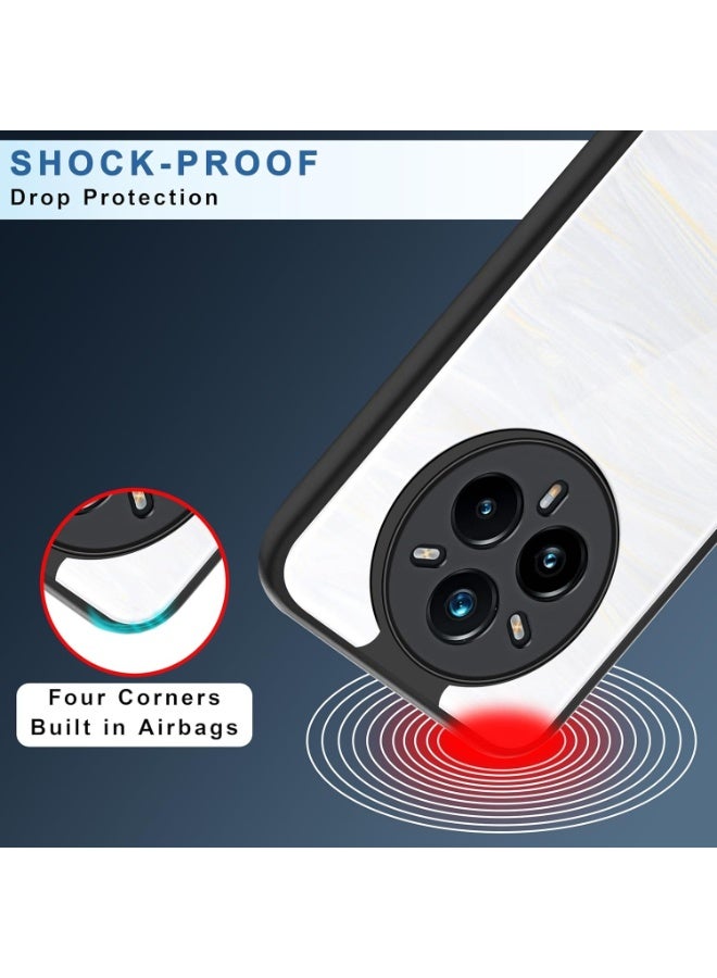 جراب متوافق مع Realme 14 Pro 5G شفاف، مقاوم للصدمات بدرجة عسكرية ومضاد للاصفرار، جراب هاتف نحيف واقٍ مع غطاء كامل واقٍ للكاميرا (أسود) - Image 3