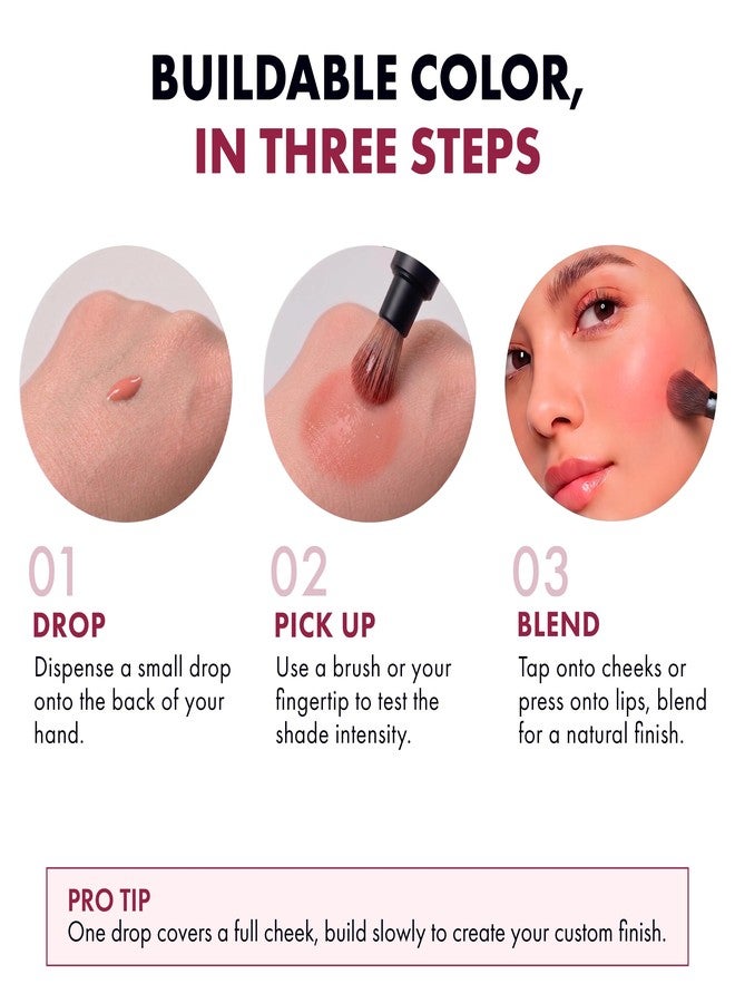 Daniel Sandler Watercolour Liquid Blush for Cheeks, Lips & Eyes Lightweight Formula - Divine - Image 5