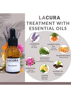 lacura LaCura - Therapeutic Face Oil, Facial Oil with Rosemary, Carrot Seed, Frankincense, Lavender, Geranium, Lemon, & Jojoba Oils, Facial Oil for Women, Facial Oils for Mature Skin, 15 ml  - Image 2