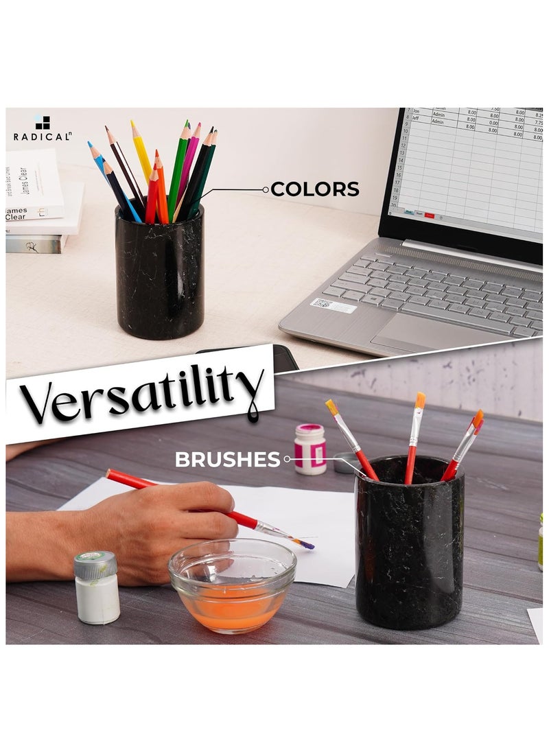 RADICALn Radicaln black Stationary Holder Handmade Marble Pen Holder for table-School Supplies Accessoriness & workspace organizer-Stationary Holder  - Image 5