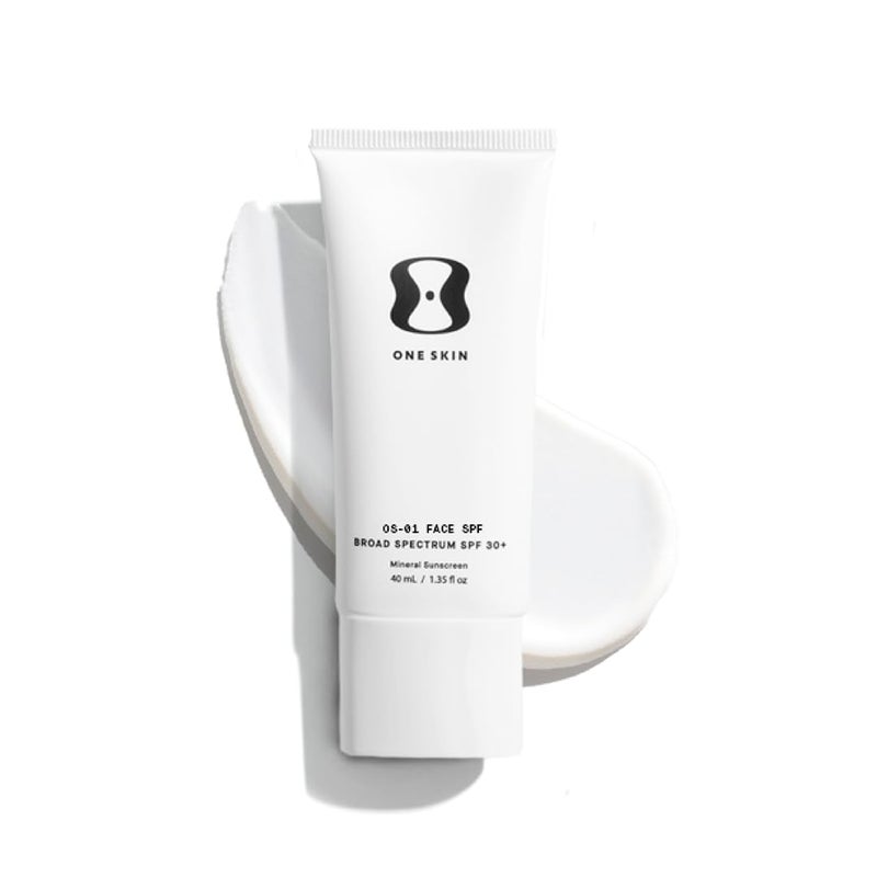 OneSkin FACE SPF OS01 Peptide Broad Spectrum SPF 30 Mineral Sunscreen Scientifically Proven to Protect Skin from UV Aging Includes Potent Antioxidants For All Skin Types Including Sensitive Skin