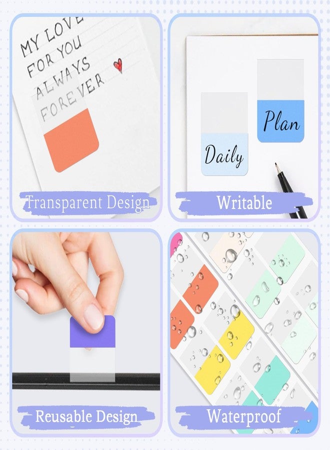 Imeepa 240PCS Sticky Index Tabs, Colored Strip Page Markers, Writable and Repositionable File Tabs Flags for Pages, Reading Notes, Classify Files, 12 Colors（1 inch） - Image 3