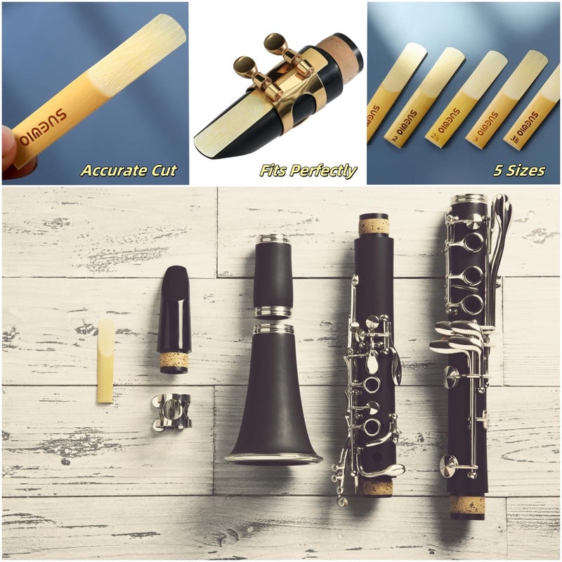 SUEWIO Bb Clarinet Traditional Reeds, Strength 2.5, Box of 10 - Image 4