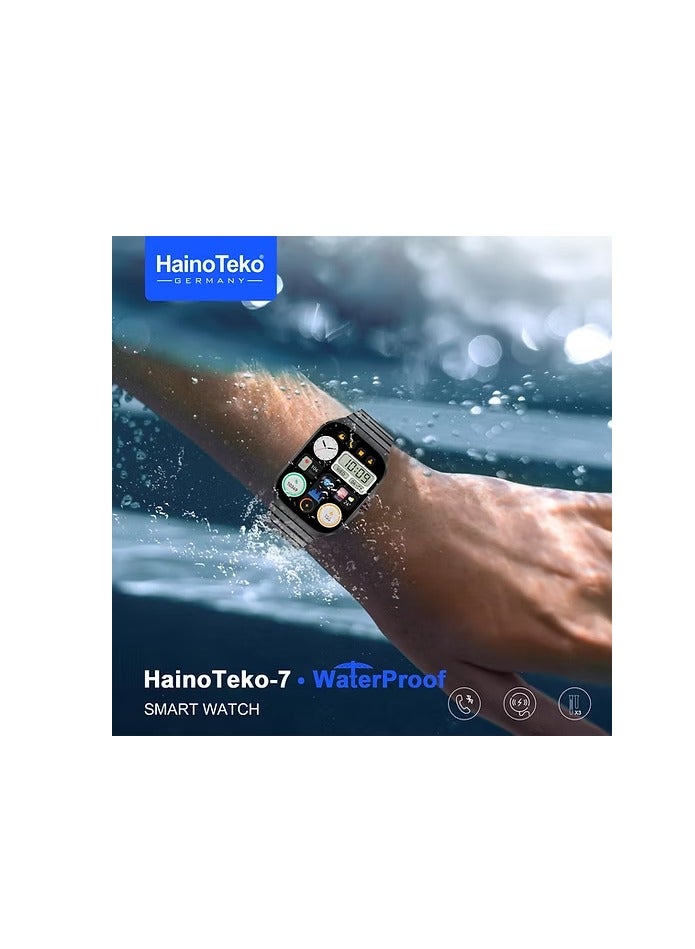 HAINOTEKO SMART WATCH HAINOTEKO 7 3 PAIR STRAP  AMOLED CURVED DISPLAY - Image 3