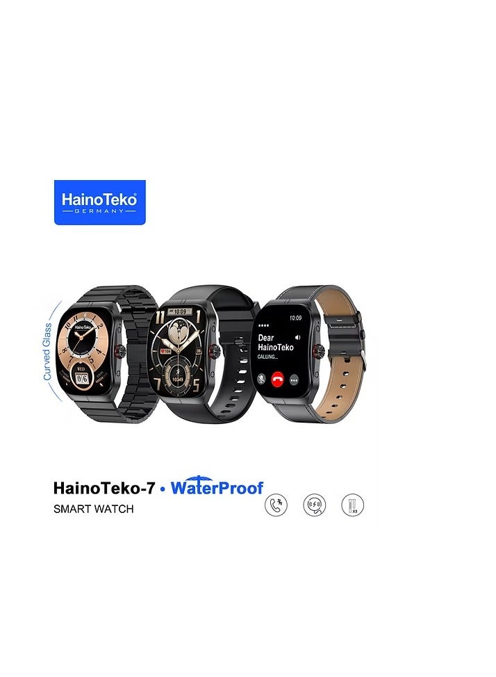 HAINOTEKO SMART WATCH HAINOTEKO 7 3 PAIR STRAP  AMOLED CURVED DISPLAY - Image 2