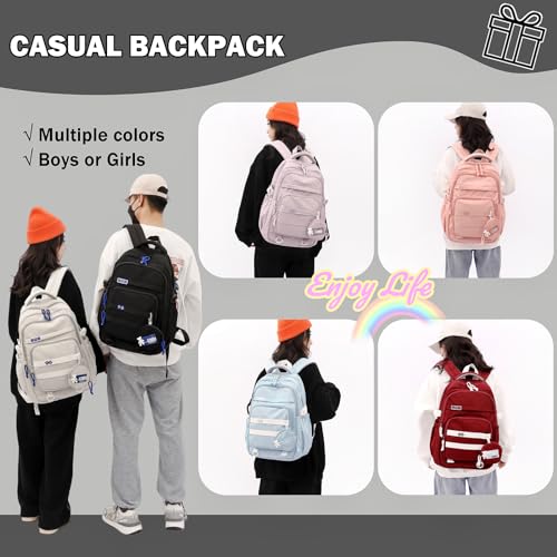Armbq Kids Backpack for Girls Aesthetic School Backpack for Teens Elementary Middle School Bookbag Purple Girls Back Pack - Image 3