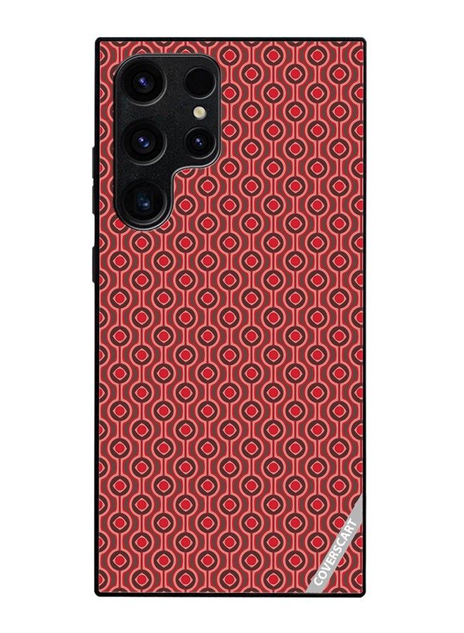 COVERSCART Protective Case Cover For Samsung Galaxy S23 Ultra Pattern Red Design Multicolour