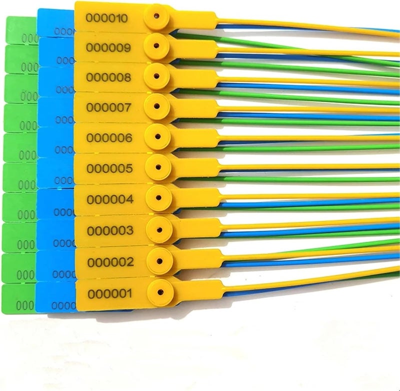 1000PCS Anti-Theft Wire Seals Length 28cm Disposable Plastic Seals Self-Locking Cable Ties It Can Be Customized(Yellow) - Image 1