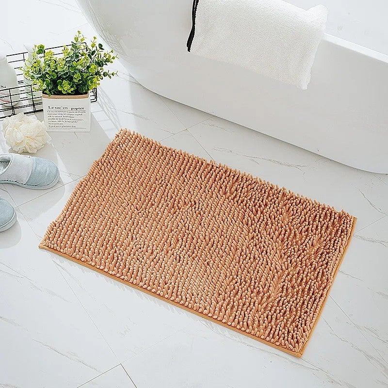 Y&D Chenille Microfiber Bath Mat Rug - Super Absorbent Luxury Bathroom Floor Mats - Image 1