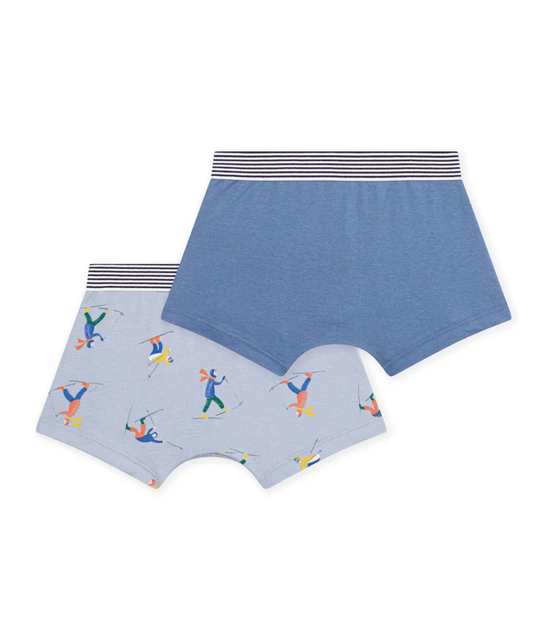 بيتي باتو Pack Of Children's Skier-Print Cotton Boxers