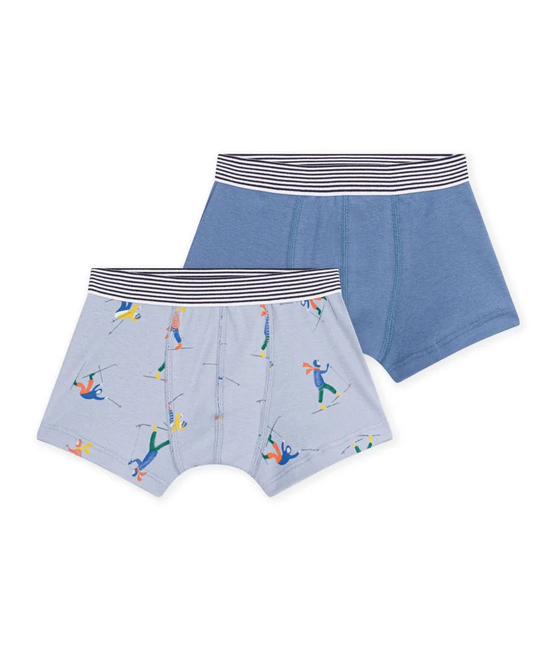 بيتي باتو Pack Of Children's Skier-Print Cotton Boxers