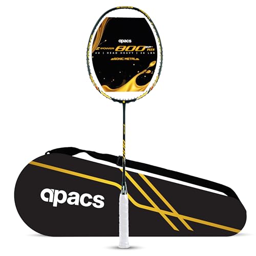 Apacs Z-Power 800 RP+ (38LBS, 100% Japan Made Graphite) 4U | Head Heavy Unstrung Badminton Racquet with Sonic Metal Tech (Ideal for Intermediate and Advance Players) | Badminton Racket with Full Cover - Image 1