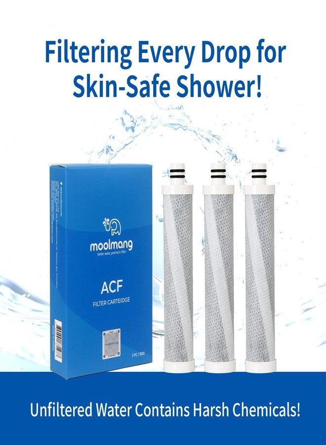 Moolmang VITAMAX ACF Shower Filter Replacement Cartridge 3 PCS/Pack - Reduces Chlorine & Sediment - Image 2