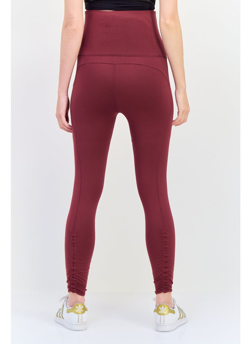 PUMA Women Sportswear Fit  Training Leggings, Maroon  - Image 3