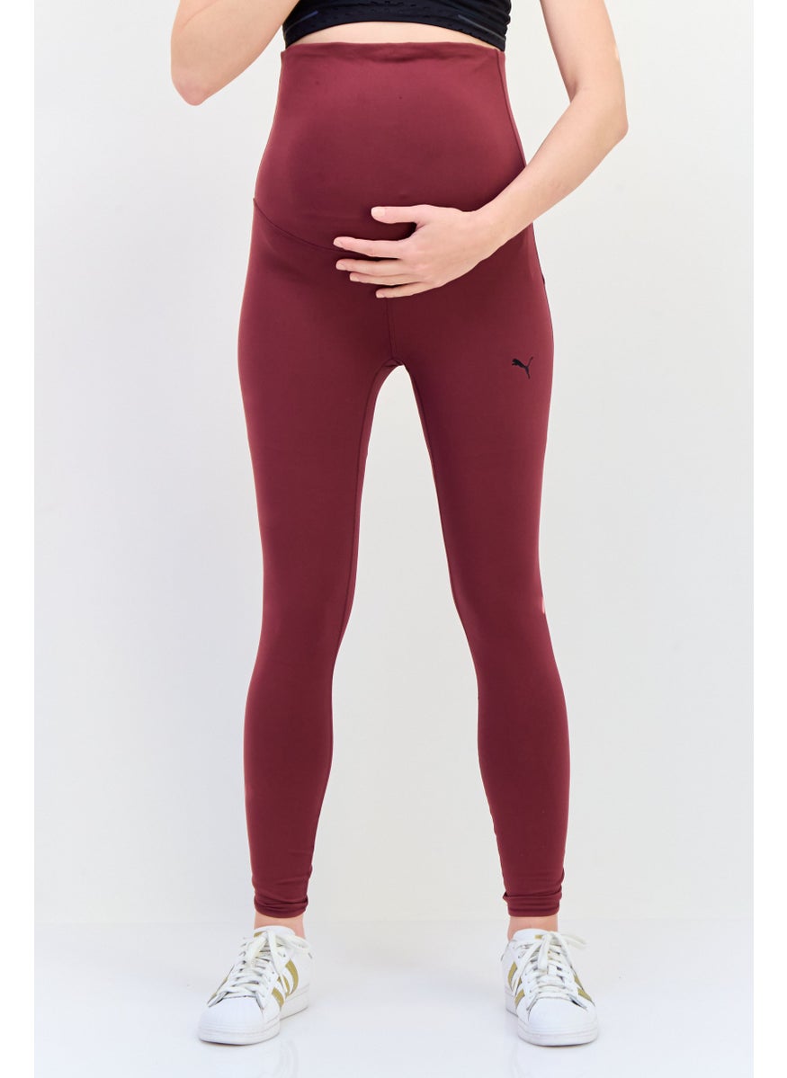 PUMA Women Sportswear Fit  Training Leggings, Maroon  - Image 1