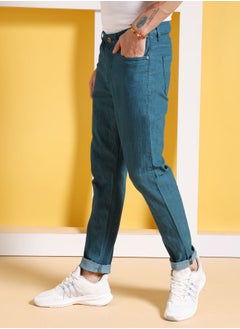 The Indian Garage Co Men Slim Fit Solid Mid-Rise Stretchable Jeans  - Image 3