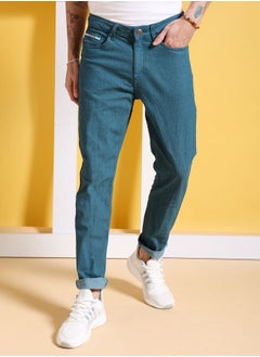 The Indian Garage Co Men Slim Fit Solid Mid-Rise Stretchable Jeans  - Image 1