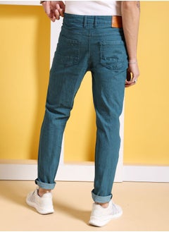 The Indian Garage Co Men Slim Fit Solid Mid-Rise Stretchable Jeans  - Image 2