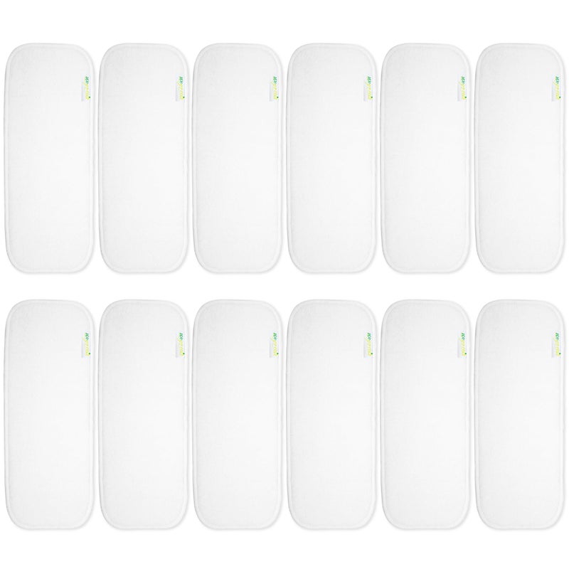 wegreeco Reusable Soft 4 Layers 12 Pack Inserts for Baby Cloth Diaper,High Absorbing Washable Liners - Image 1
