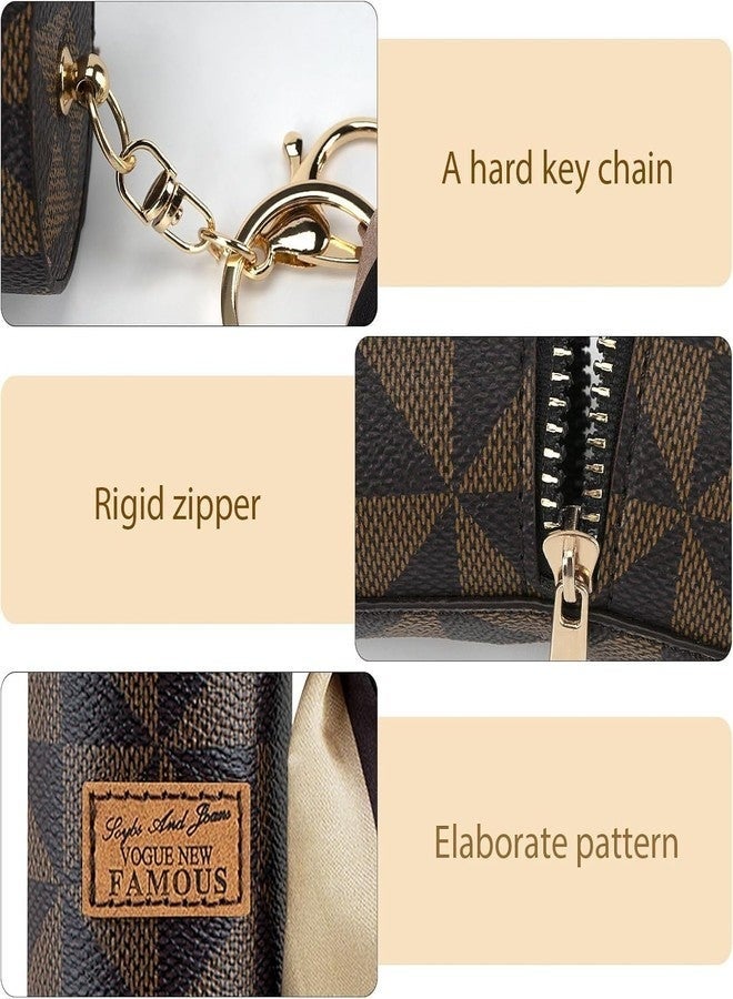 حقيبة تنظيم أحمر الشفاه وملمع الشفاه الصغيرة الأنيقة من نورفن - حقيبة مكياج للسفر مع سلسلة مفاتيح، صغيرة الحجم وأنيقة للاستخدام اليومي أو السفر - حقيبة تخزين مستحضرات التجميل بسحاب للنساء والفتيات - وردي - Image 5