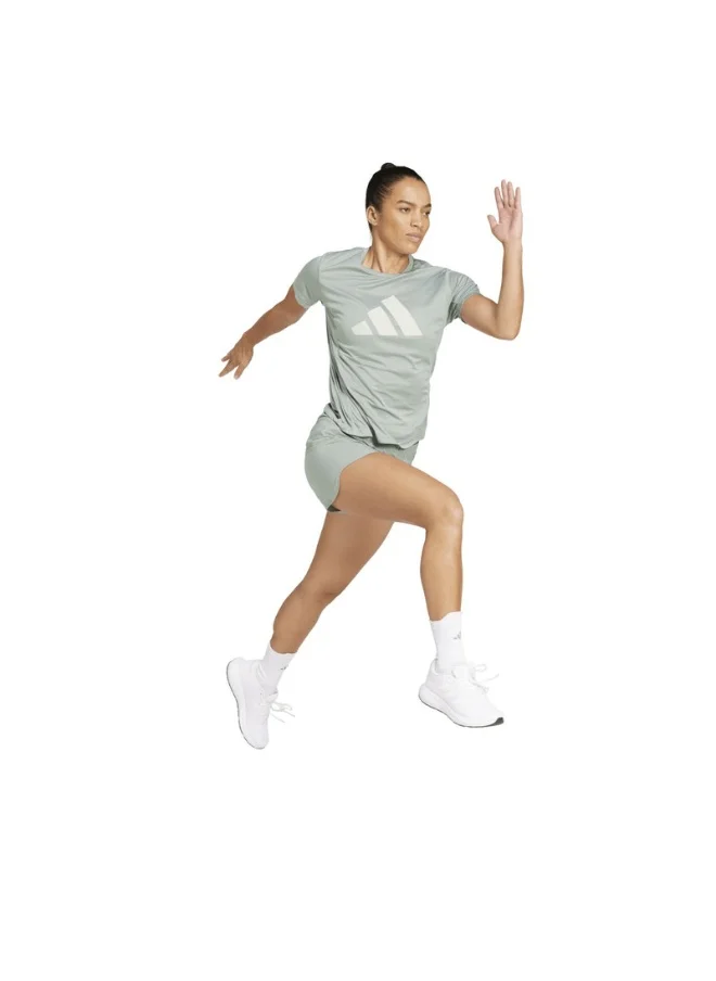 اديداس adidas RUN IT TEE Green Running T-SHIRTS for Women - 2XS