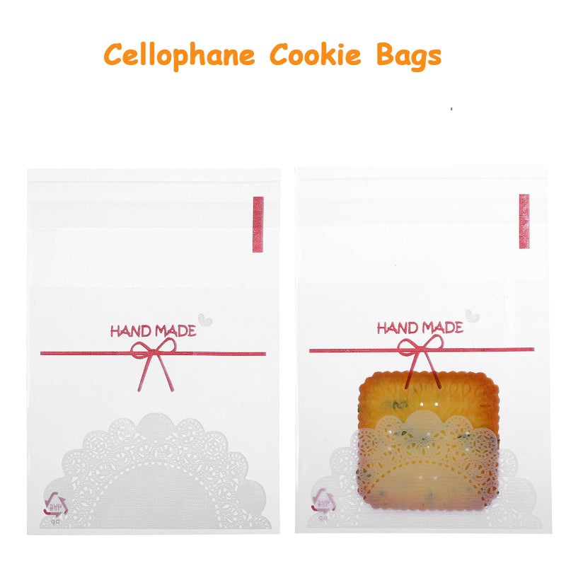 Self Sealing 100 Pcs OPP Candy Treat Bags Small Biscuit Packaging For Baking Party - Image 4