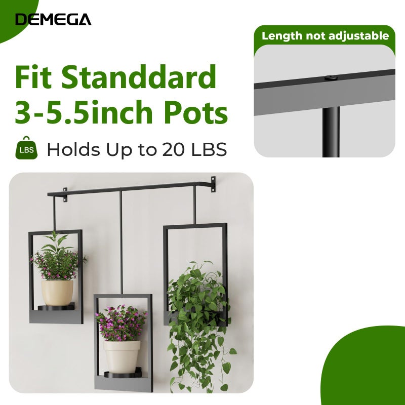 DEMEGA Wall Planters for Indoor Plants Wall Plant Holder Frame Plant Wall Hanger Window Plant Hanger for Livingroom Entryway (1) - Image 3