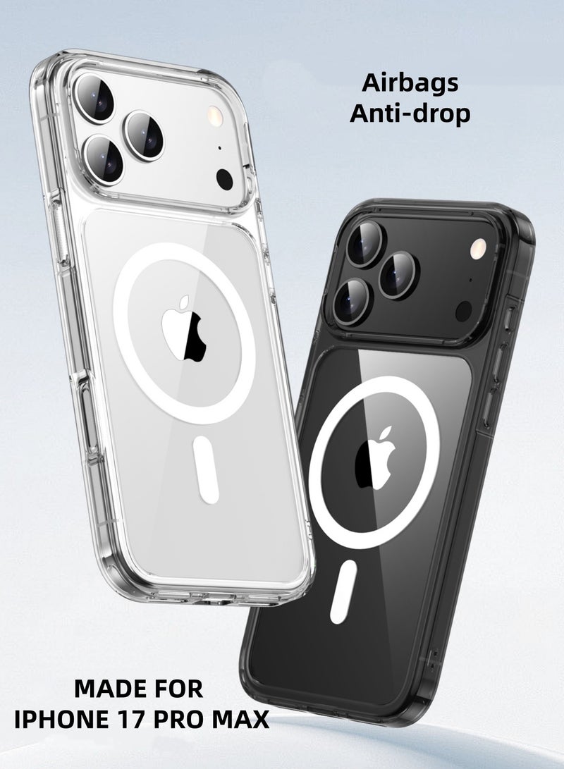 DURKU Magnetic Case for iPhone 17 Pro Max 6.86-Inch Compatible with MagSafe iPhone 17 Pro Max Cover Case Never Yellow Shockproof Built-in corner Magnet Phone Case For iPhone 17 Pro Max（Clear） - Image 1