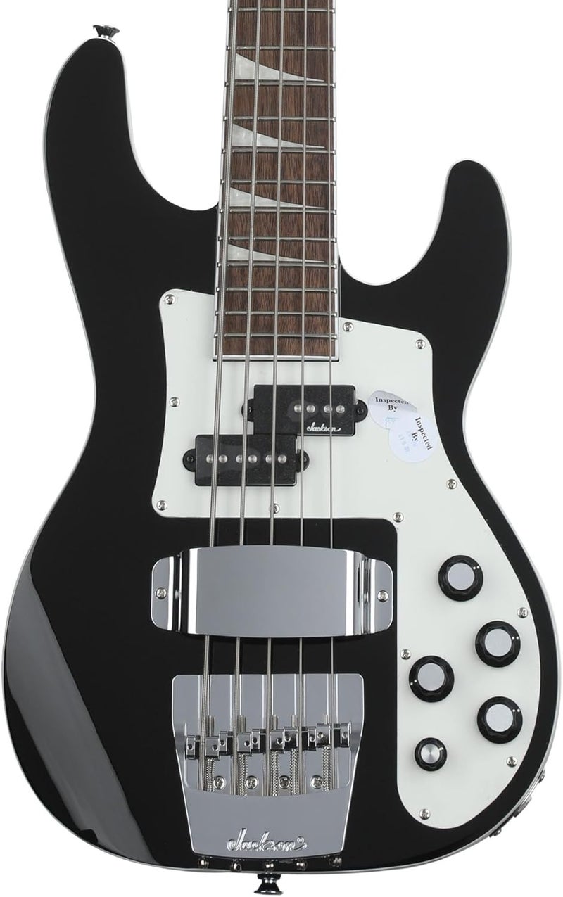 جاكسون X سلسلة 5 أوتار كونشيرت بيس CBXNT DX V لامع أسود لوح أصابع لوريل