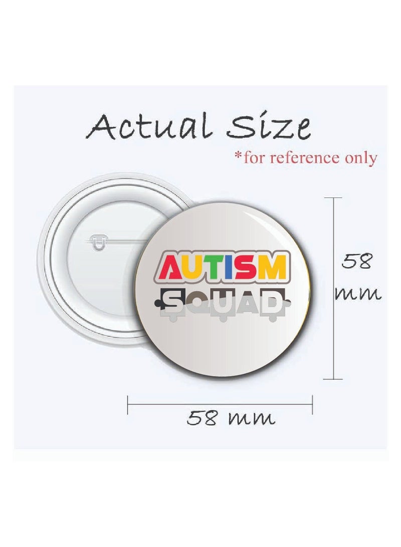 PRINTSHOP4ME Autism Awareness Button Badge - Lapel Pin for Backpacks and Jackets - Perfect for Events - Autism Awareness Pin Badge for Kids and Adults - Pin Badges for Autism Acceptance - Image 3