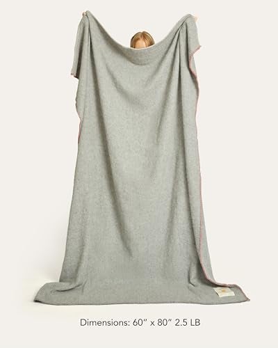 UnHide Knit Alpaca Blanket 60 x 80 UltraSoft Lightweight Throw Made with Alpaca Merino Wool Sustainable Ethically Sourced Silver Fox - Image 3