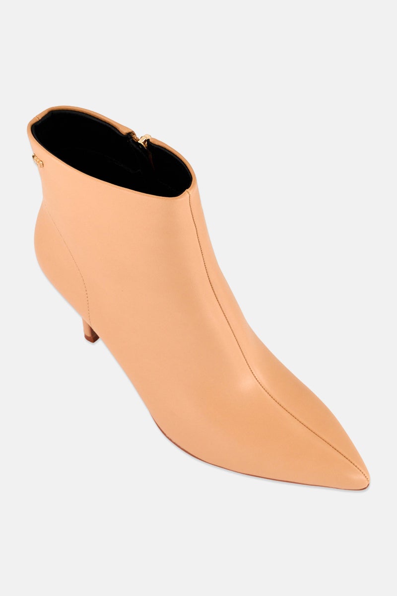 NINE WEST Women Drake Zipper Closure Ankle Boots, Tan - Image 1