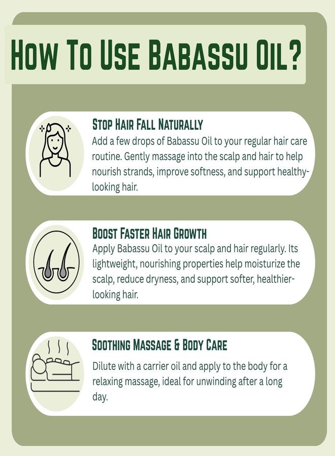 KUNJ Babassu Oil 10ml – 100% Pure & Natural Cold Pressed Undiluted Carrier Oil for Hair, Skin, Face & Body Care | Lightweight Non-Greasy Moisturizing Oil | Fast Absorbing - Image 3