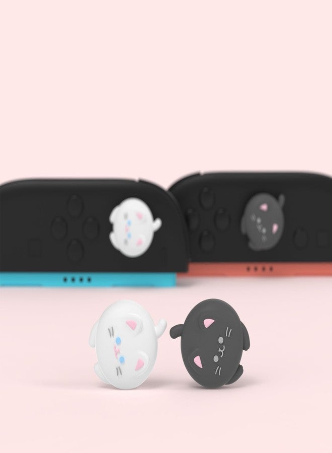 PlayVital 4 Pcs Thumb Grips for Nintendo Switch 2, Kawaii Silicone Thumbstick Caps for Joycon 2, Joystick Cover for Switch 2 Accessories - Cutie Kitty - Image 4