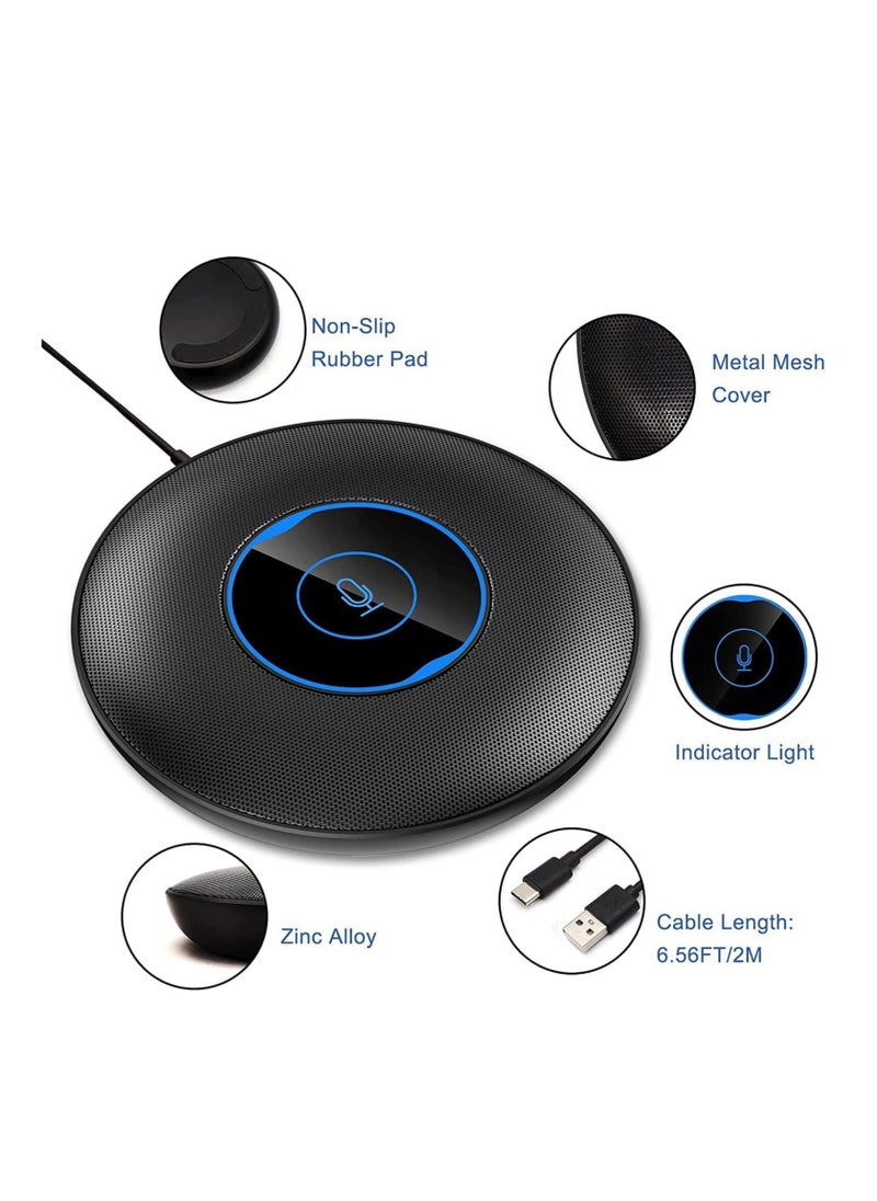 Excefore - Conference USB Microphone, 360° Omnidirectional Laptop PC Computer External Conference Mic with Mute Button, Compatible with MacOS Windows for Zoom Meeting, Online Learning, Skype VD60 - Image 1