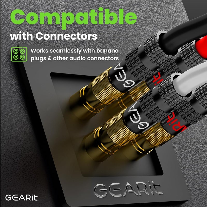 GearIT 14/4 Speaker Wire (100 Feet) 14AWG Gauge - Fire Safety in Wall Rated Audio Speaker Wire Cable / CL2 Rated / 4 Conductors - OFC Oxygen-Free Copper, White 100ft - Image 5