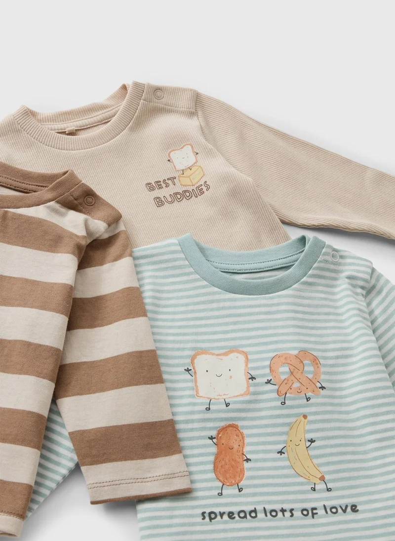 ماتلان 3 Pack Baby Multi Brunch T-Shirts