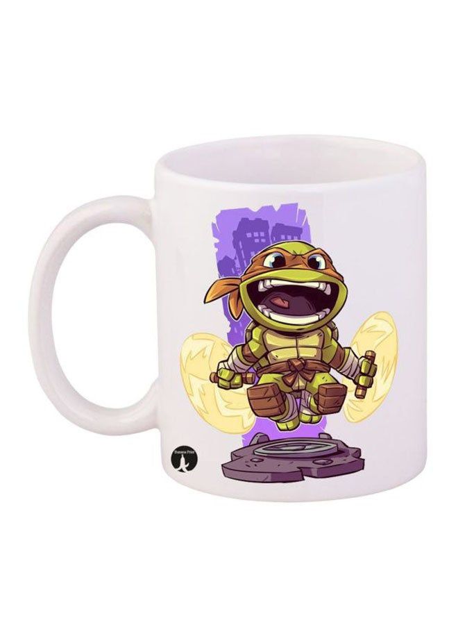 RKN Teenage Mutant Ninja Turtles Printed Mug White/Green/Brown 12ounce - Image 1