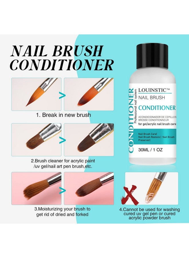 LOUINSTIC LOUINSTIC Nail Brush Cleaner and Conditioner - Quickly Clean Gel Nail Brushes, Paint Brushes, Airbrushes, Art Tools, Nail Brush Preserver and Restorer for Kolinsky Acrylic Nail Brush & Gel Nail Brush - Image 5