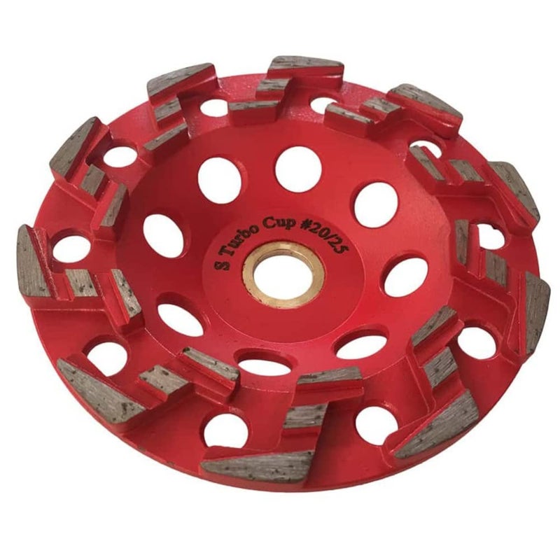 5 High Performance Diamond Grinding Wheels for Aggressive Concrete Paint Epoxy Mastic Coating Removal 1820 Grit S Segments 7858 Arbor
