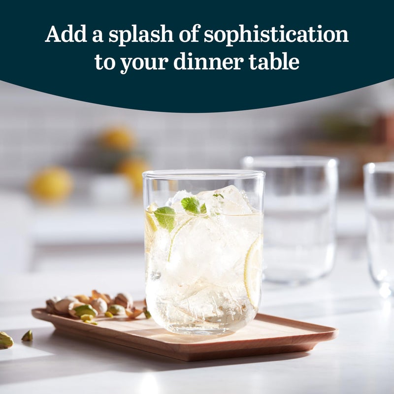 Libbey Polaris Rocks Glasses Set, Sophisticated Glassware Drinking Glasses Set of 8, Dishwasher Safe Glasses for Birthdays, Weddings, Anniversaries - Image 2