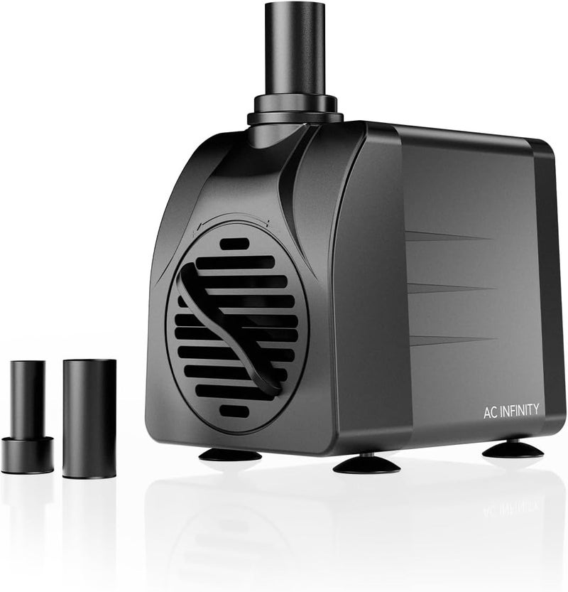 AC Infinity Submersible Water Pump 500 l/h, Extremely Quiet 8W Fish Tank Flow Pressure Control with 1 m High Pressure Pump for Aquariums, Fountains, Ponds, Pools, Hydroponics - Image 1