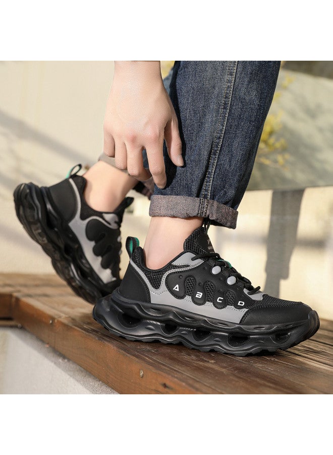 Noble bird Fashionable Trend Men's Shoes Thick Sole Height-increasing Casual Shoes 2025 Summer New Mesh Breathable Wear-resistant Sports Shoes - Image 3