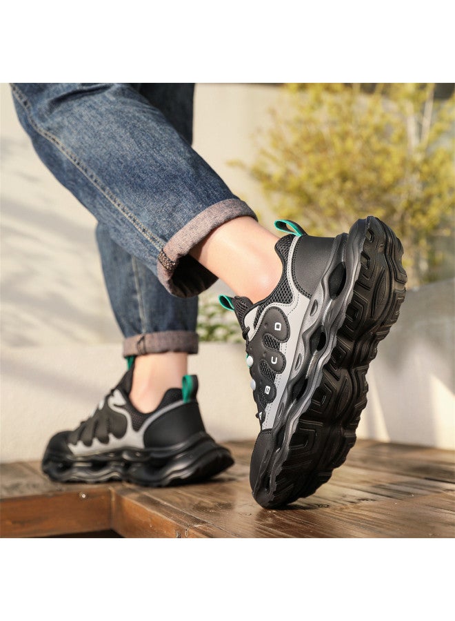 Noble bird Fashionable Trend Men's Shoes Thick Sole Height-increasing Casual Shoes 2025 Summer New Mesh Breathable Wear-resistant Sports Shoes - Image 4