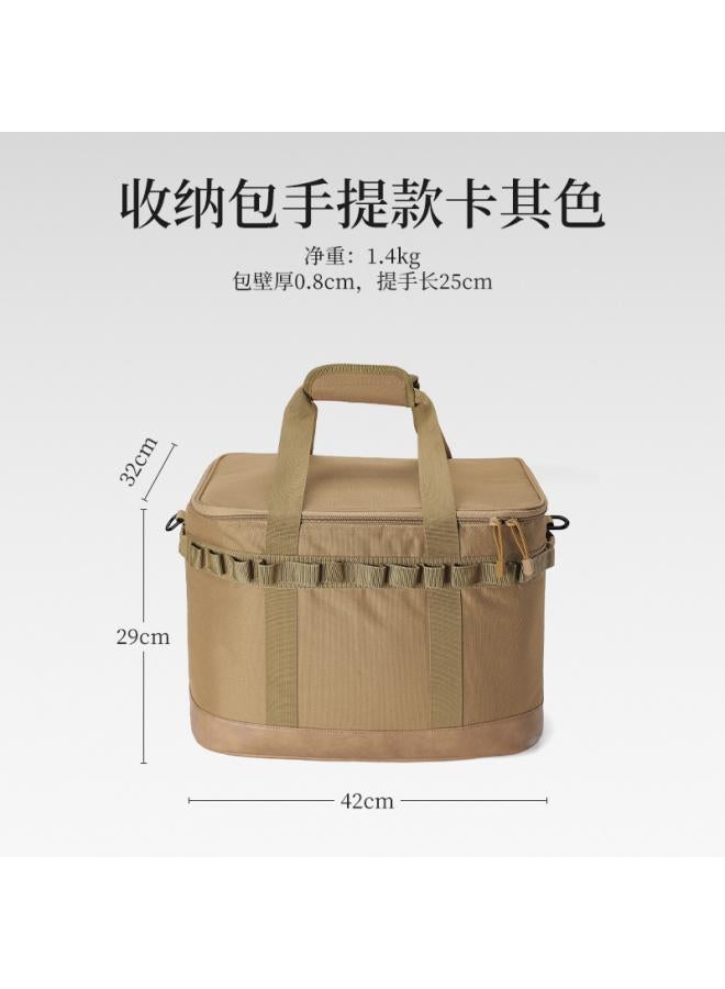 Outdoor Tote Bag Anti-collision Storage Box Camping Waterproof Grocery Bag Tableware Kitchenware Storage Bag Multi-functional Picnic Bag