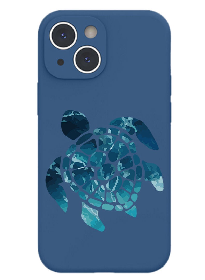 Theodor Protective Slim Fit Case Liquid Silicone Cover with Full Body Protection Anti-Scratch Shockproof Case For iPhone 13 Blue  - Boo B - Image 1